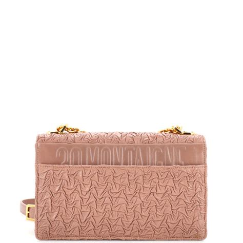 Blush 30 Montaigne Shiny Crinkled Lambskin Wallet on Chain